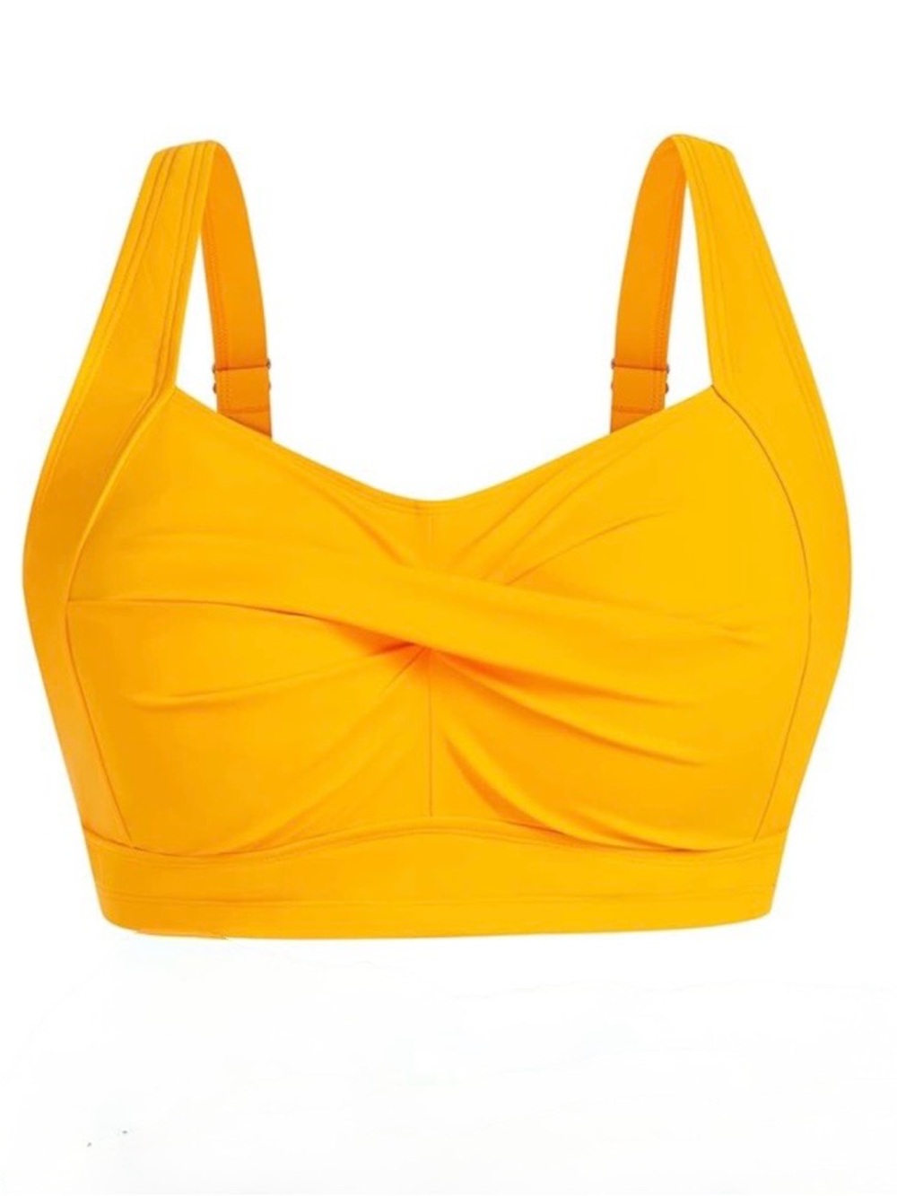 Yellow Hanna Nikole Women Plus Size Swimsuit Twist Front Top 22W